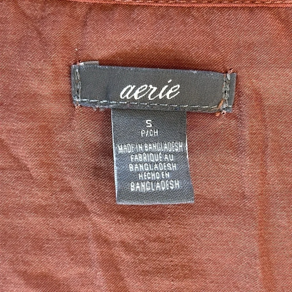 aerie satin shirt